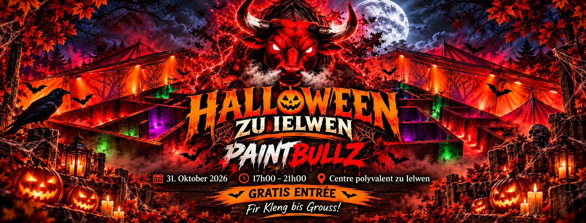 Halloween zu Ielwen — 31 October 2026, 17h–21h, Centre polyvalent, free entry